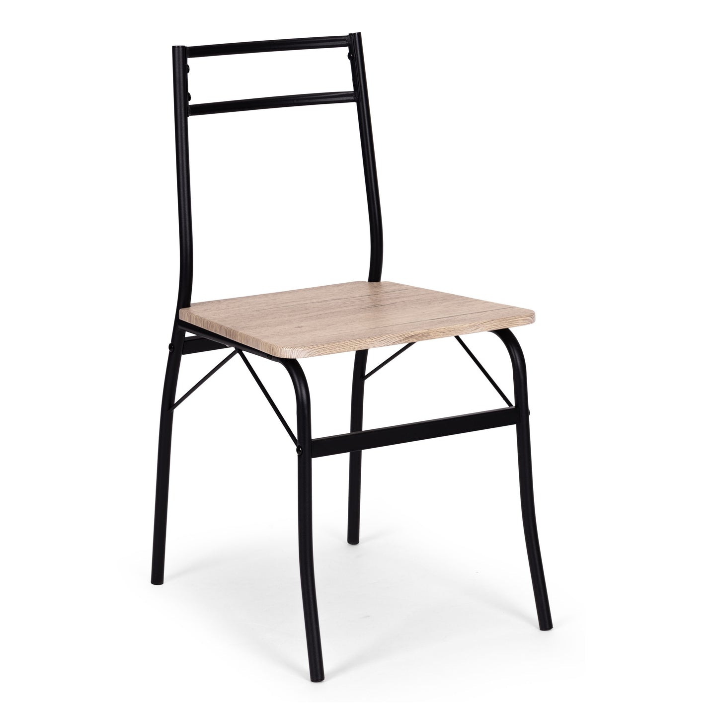 Dining Table Set with 4 Chairs, MDF & Steel