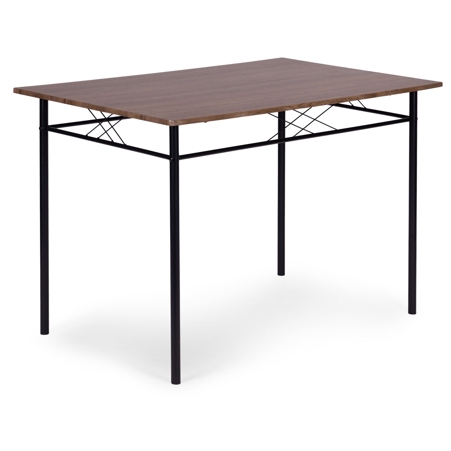Dining Table Set with 4 Chairs, MDF & Steel