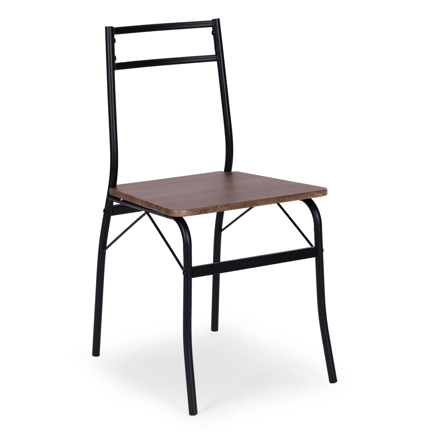 Dining Table Set with 4 Chairs, MDF & Steel