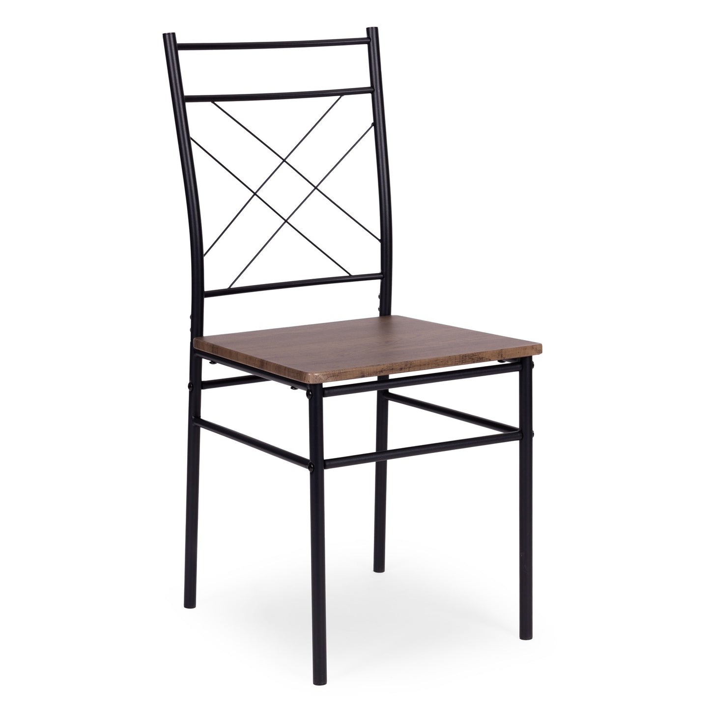 Dining Table Set with 4 Chairs, MDF & Steel