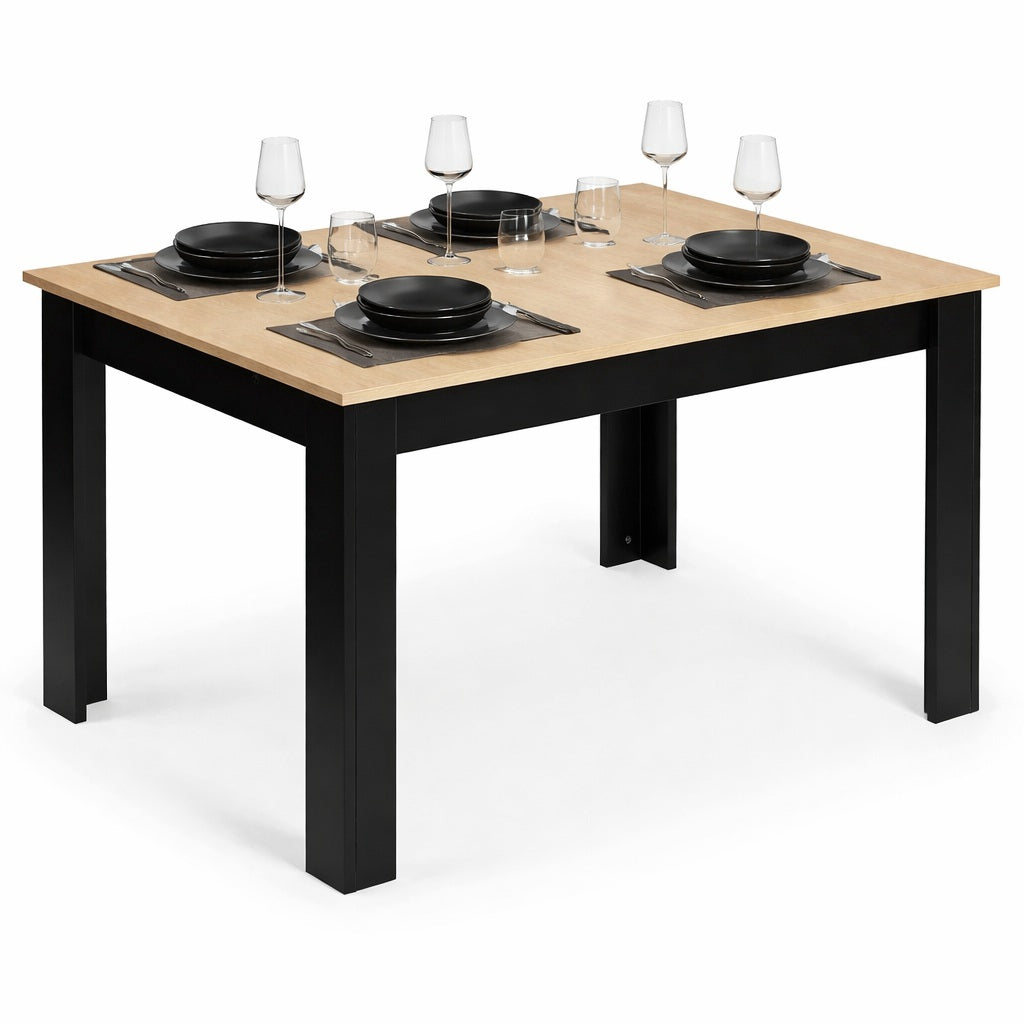 Dining Table for 4, 120x80 cm, MDF Melamine