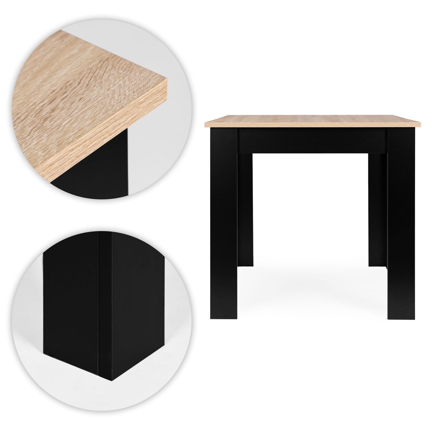 Dining Table for 4, 120x80 cm, MDF Melamine