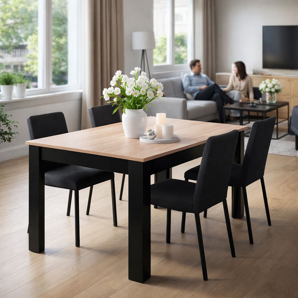 Dining Table for 4, 120x80 cm, MDF Melamine