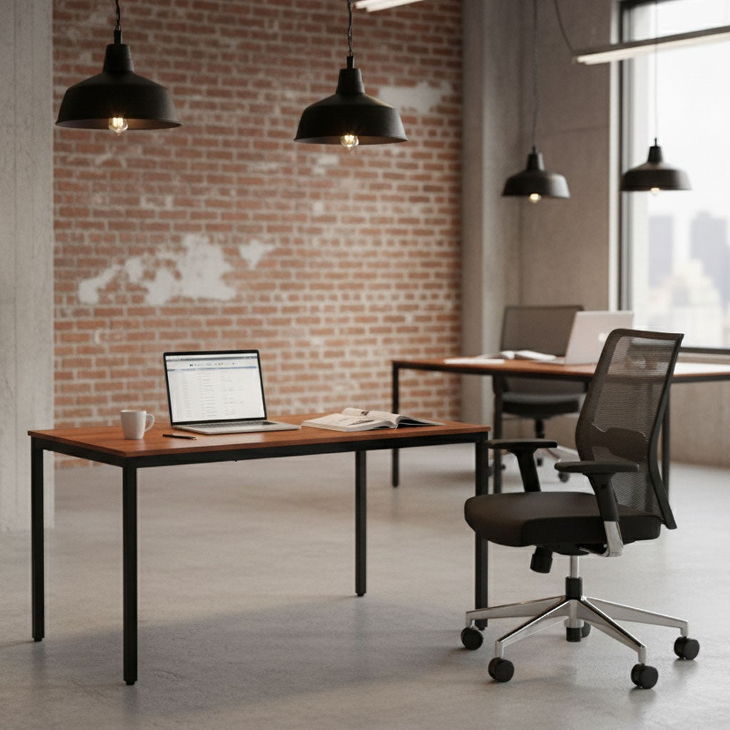 Dining Table or Desk, 120x60 cm, MDF & Metal Frame