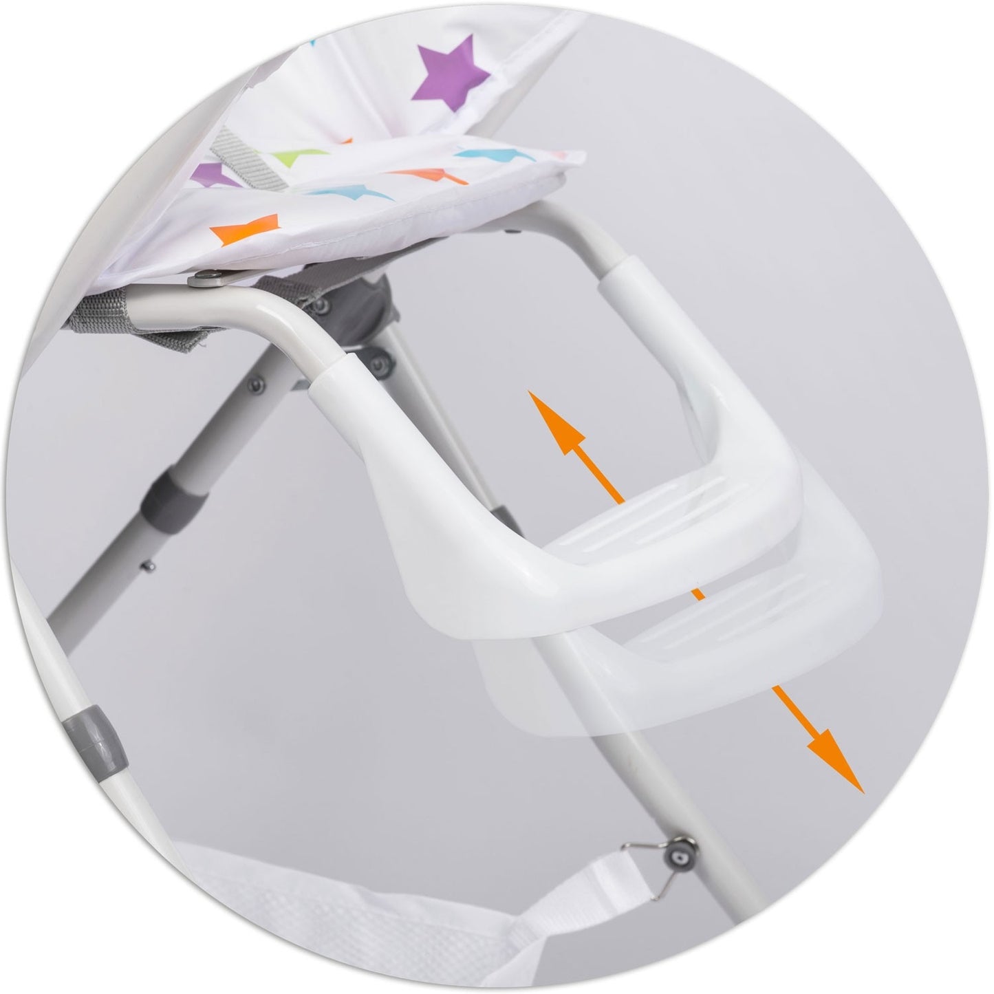 Dining chair Eldo white and gray with star pattern