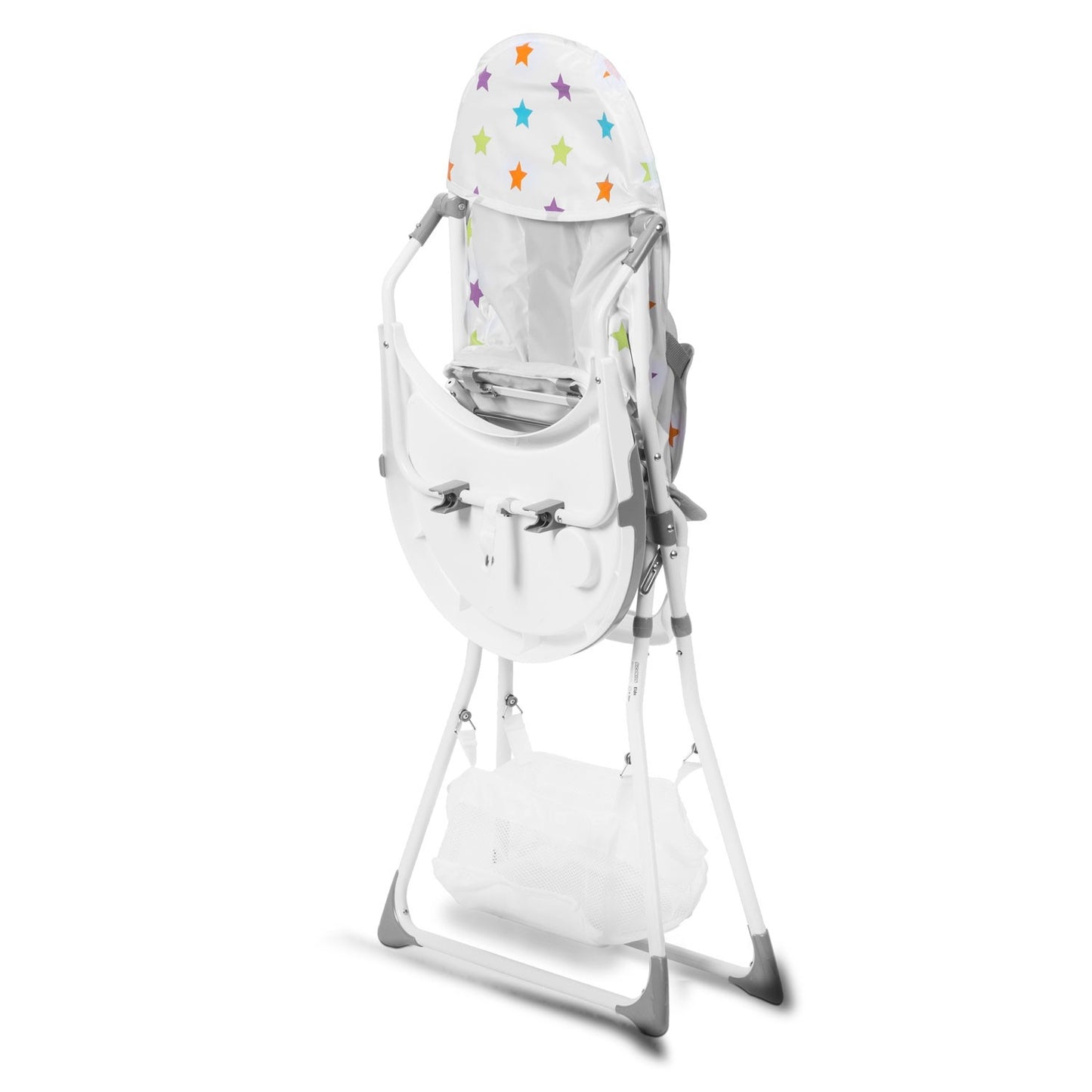 Dining chair Eldo white and gray with star pattern