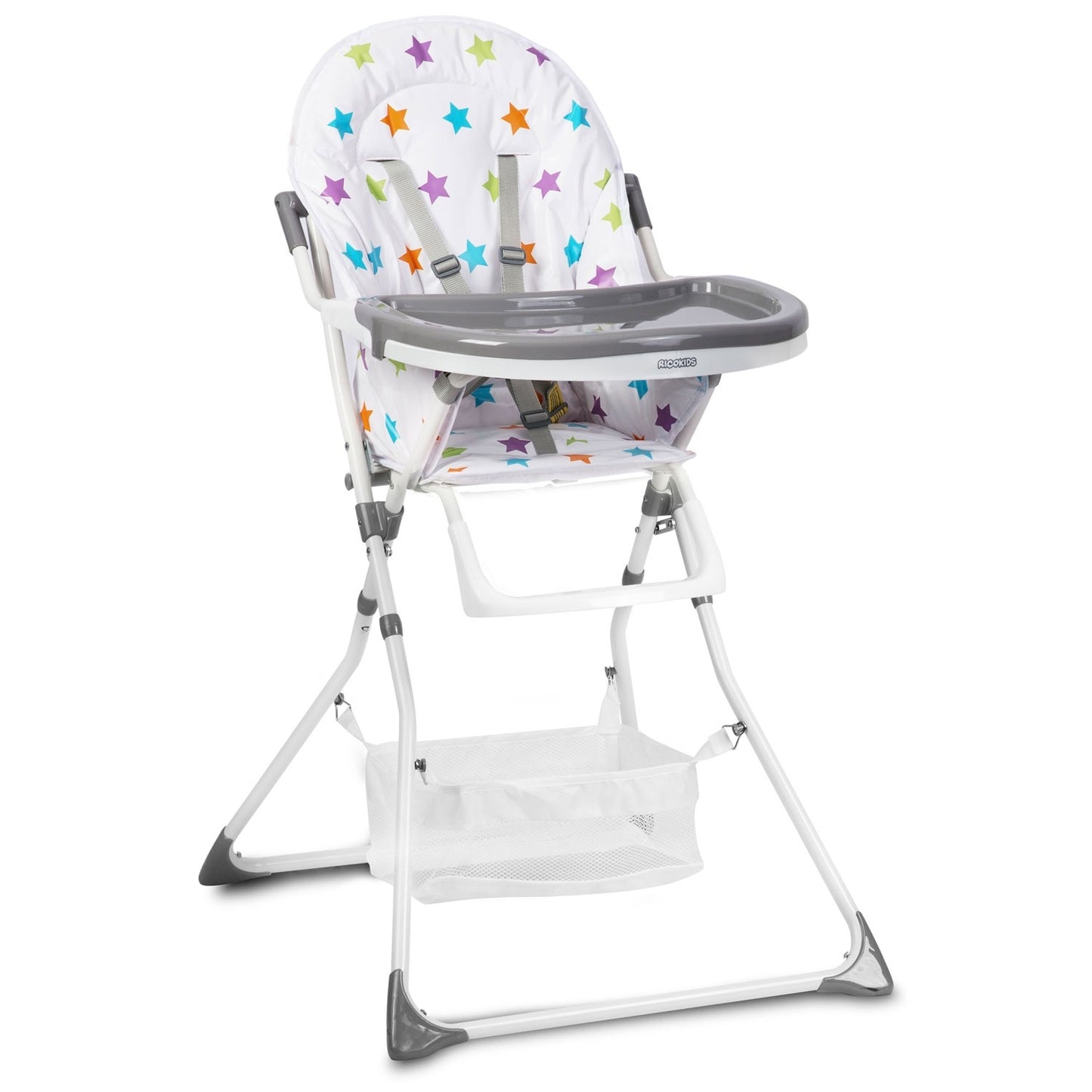 Dining chair Eldo white and gray with star pattern