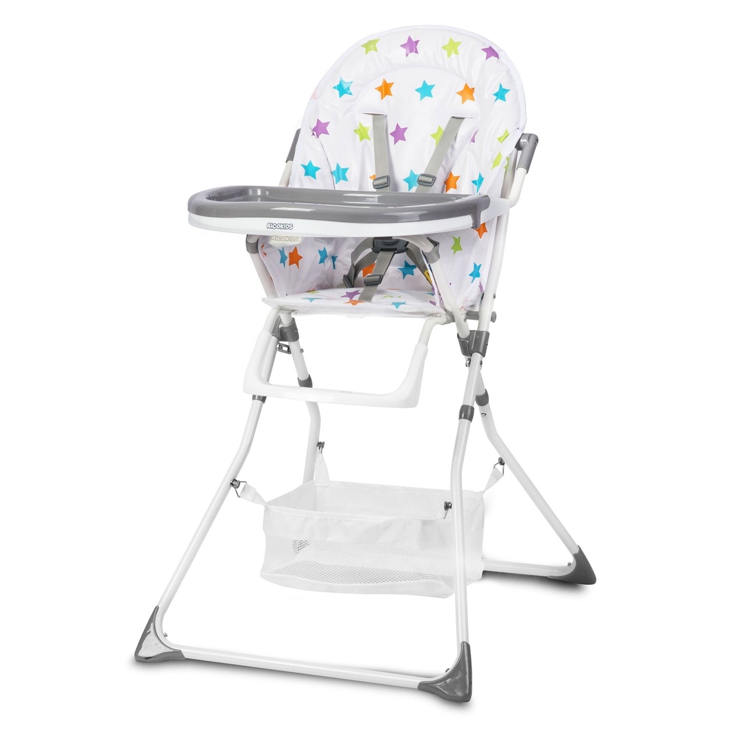Dining chair Eldo white and gray with star pattern