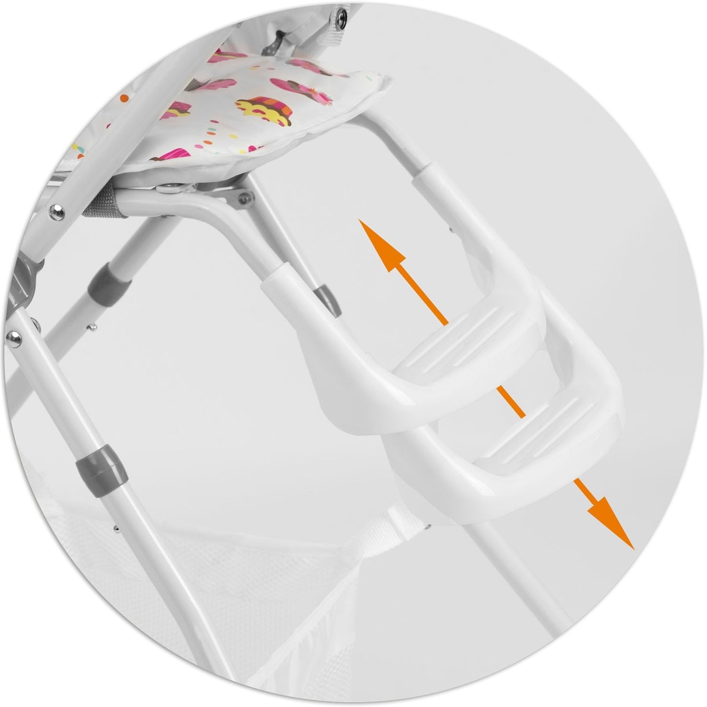 Dining chair Eldo white/pink