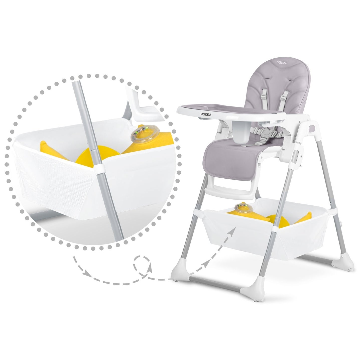 Dining chair Ricokids Tulo - Lavender