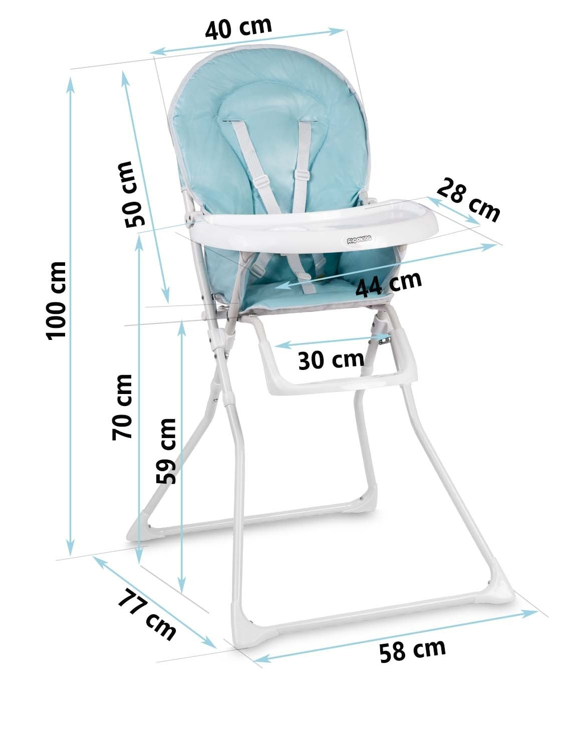 Dining chair for children Fando 7066 white and blue