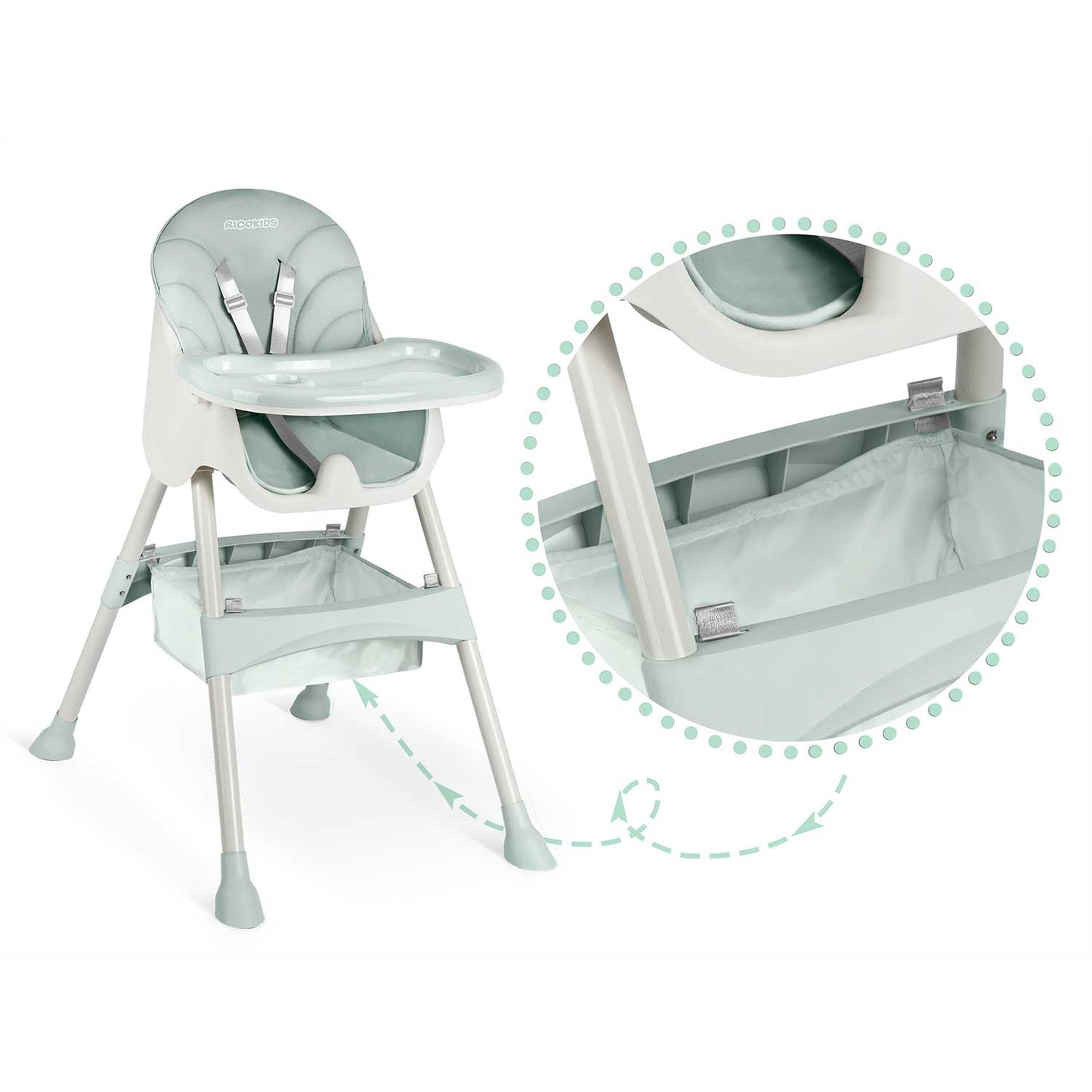 Dining chair with table Milo green