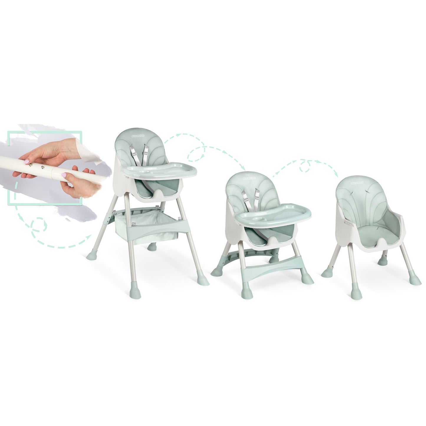 Dining chair with table Milo green
