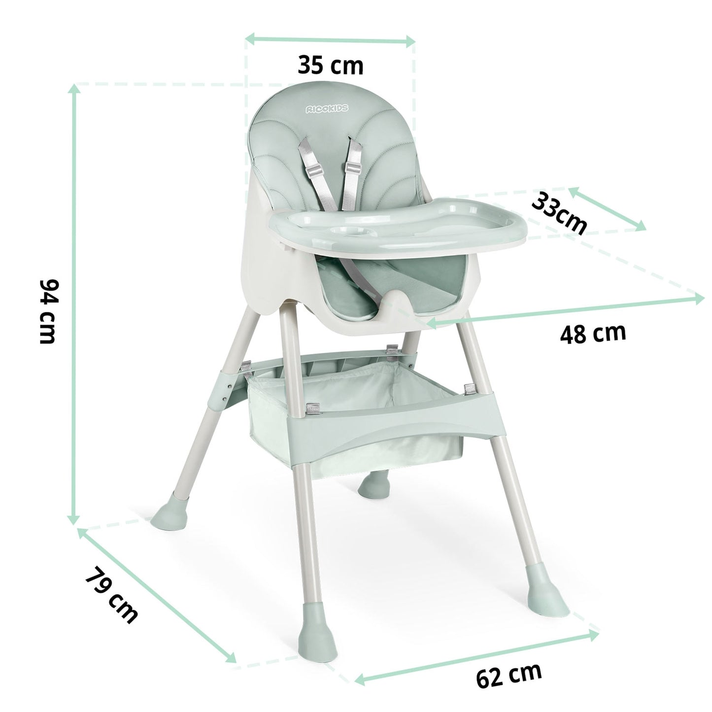 Dining chair with table Milo green