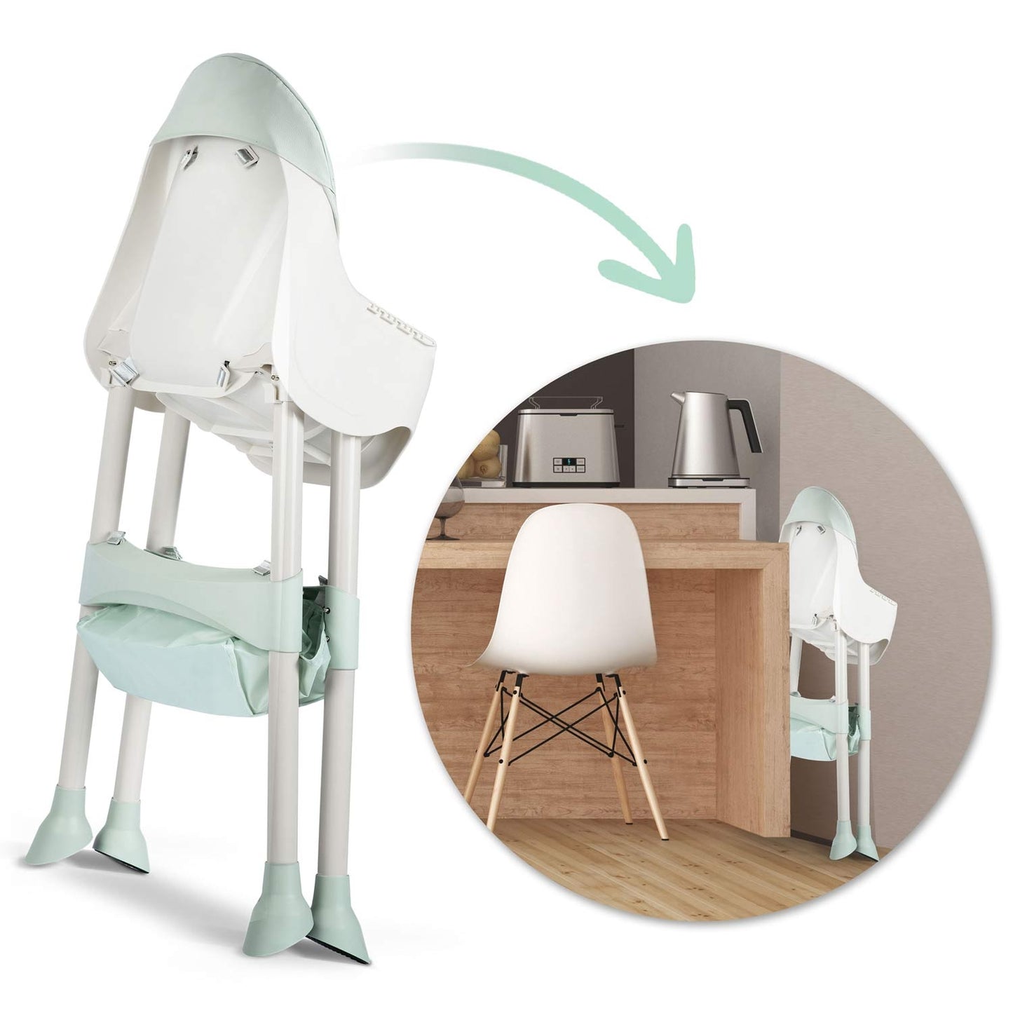 Dining chair with table Milo green