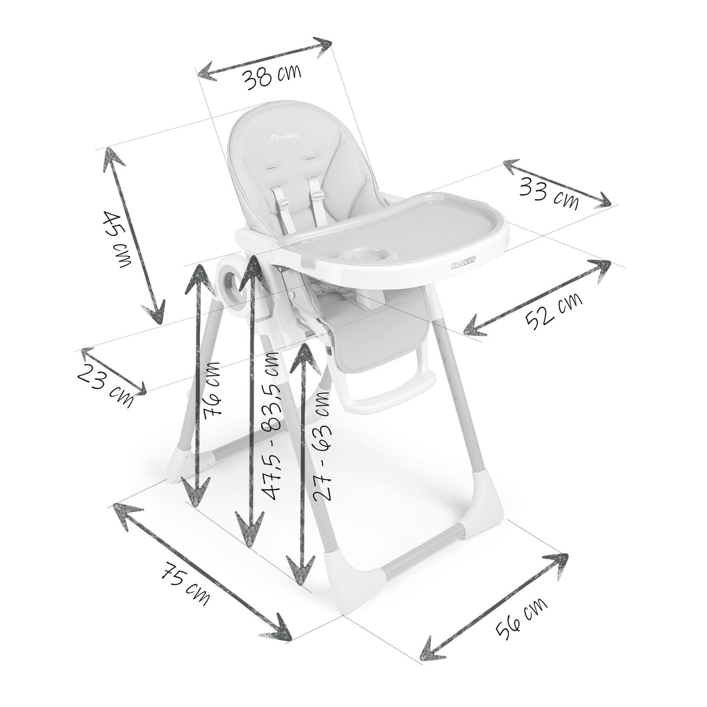 Dining chair with table Nukido Belo Light purple