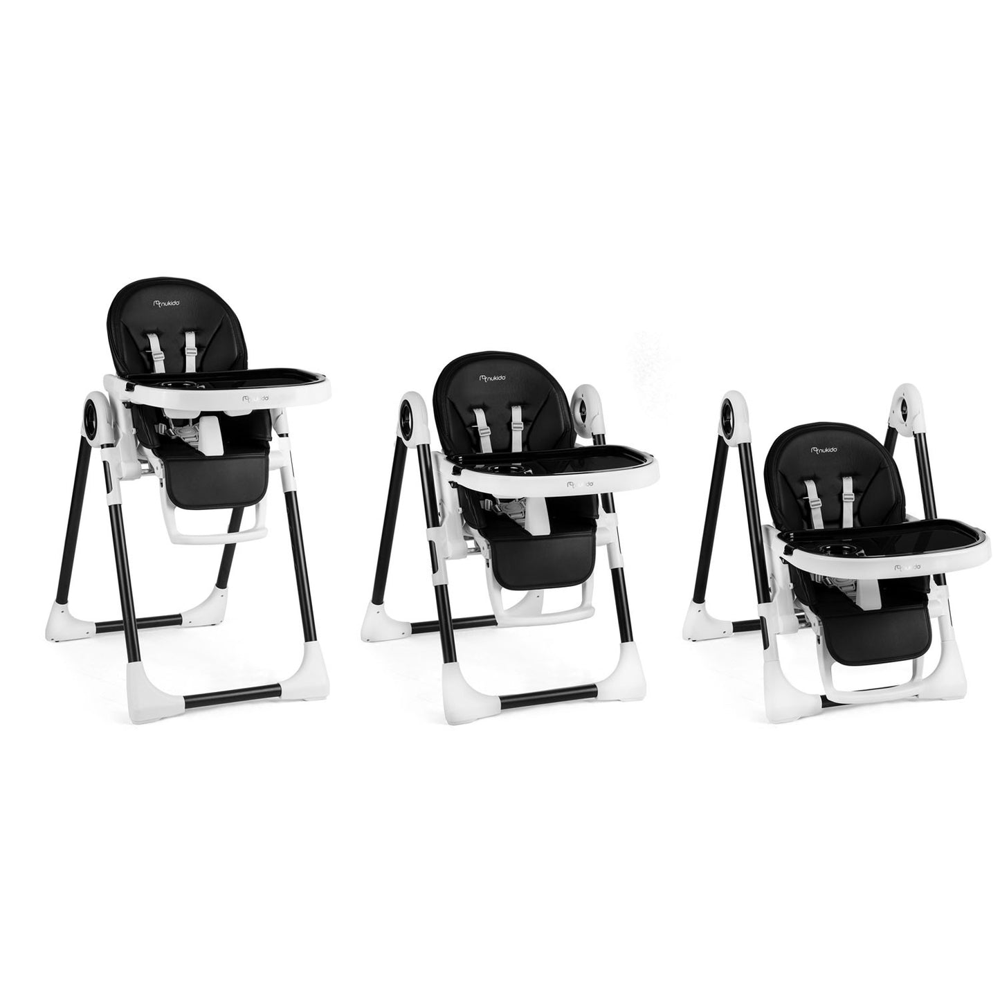 Dining chair with table Nukido Belo black + toy bow