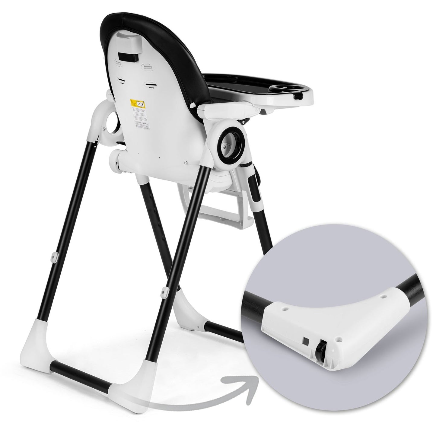 Dining chair with table Nukido Belo black + toy bow