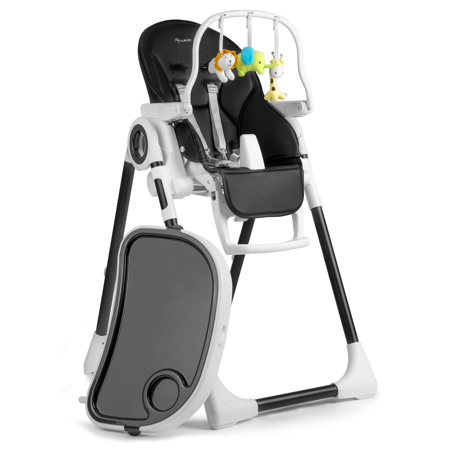 Dining chair with table Nukido Belo black + toy bow