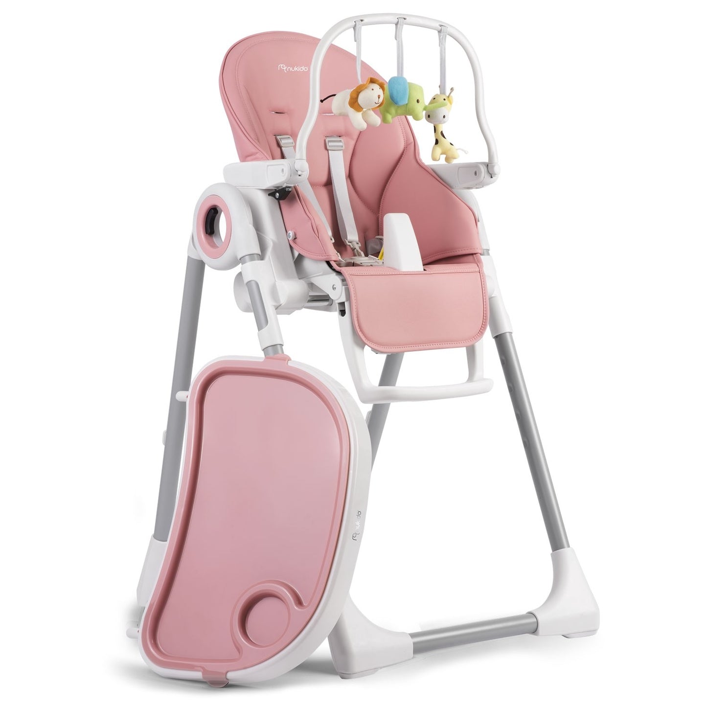 Dining chair with table Nukido Belo pink + toy bow