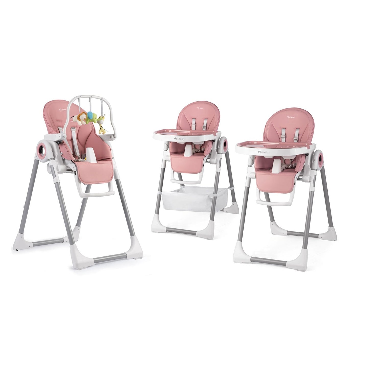 Dining chair with table Nukido Belo pink + toy bow