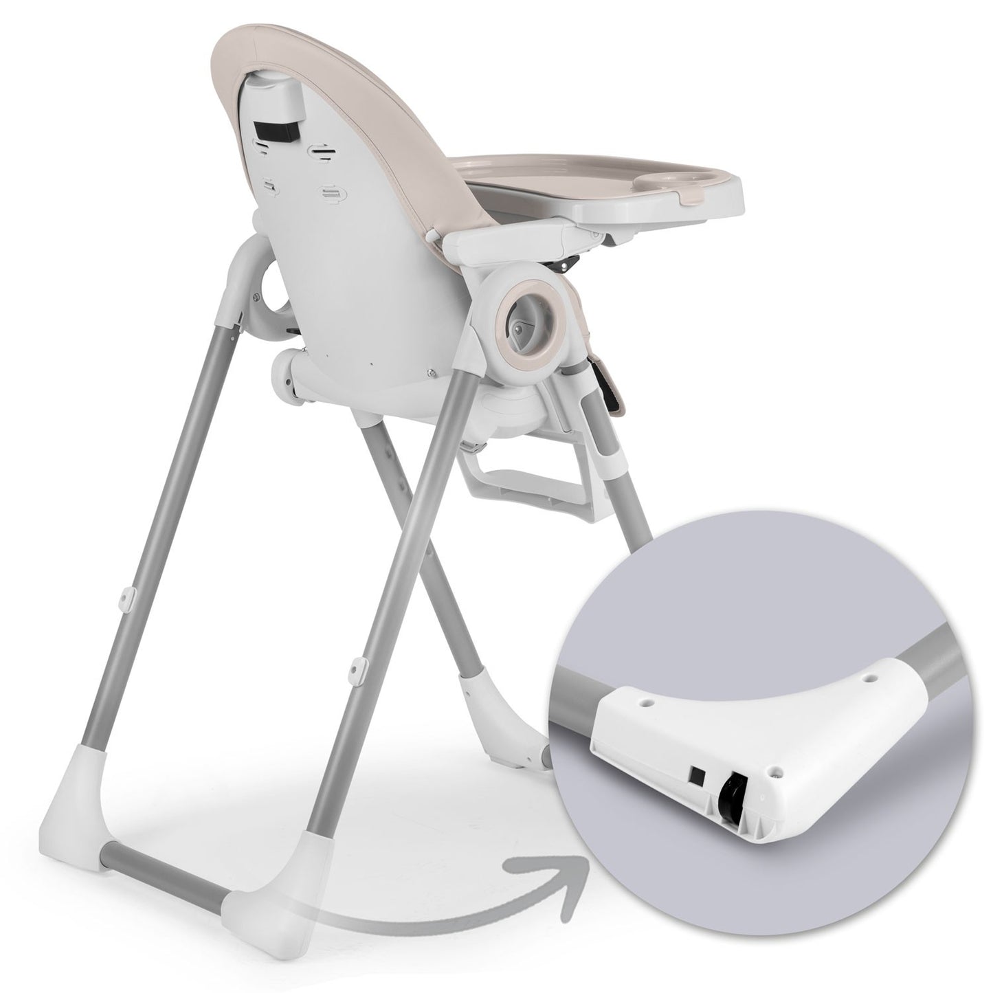 Dining chair with table and lounger Belo gray