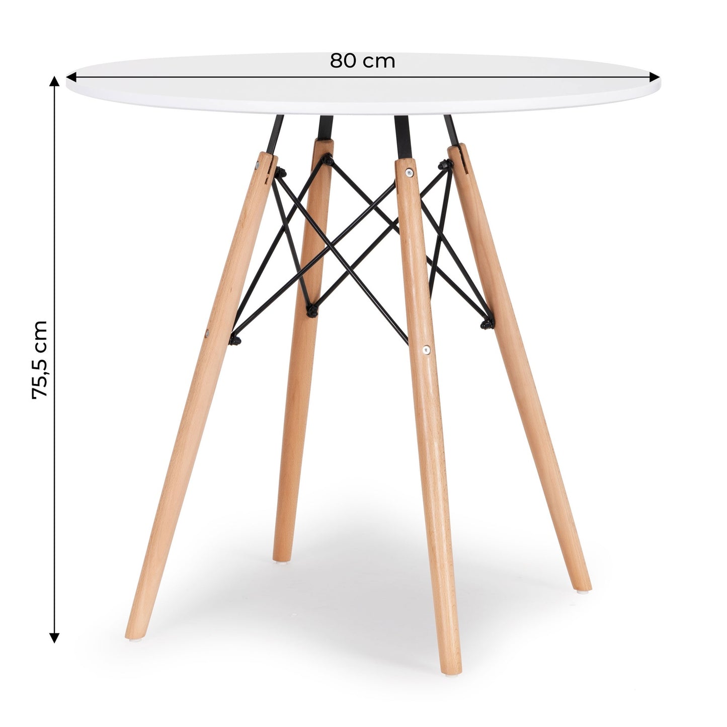 Dining table modern dining room kitchen table 80cm