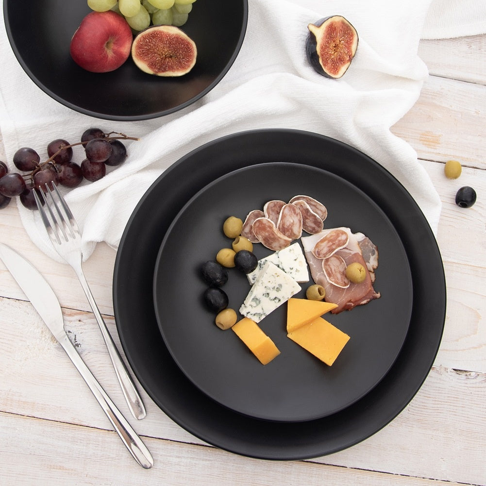 Dinner plate ceramic black 27 cm