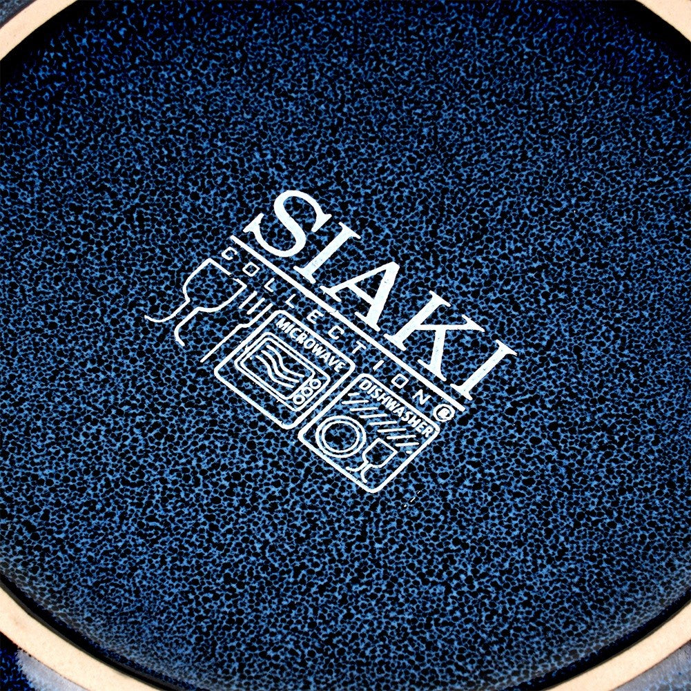 Dinner plate, ceramic, shallow, navy blue, 28 cm