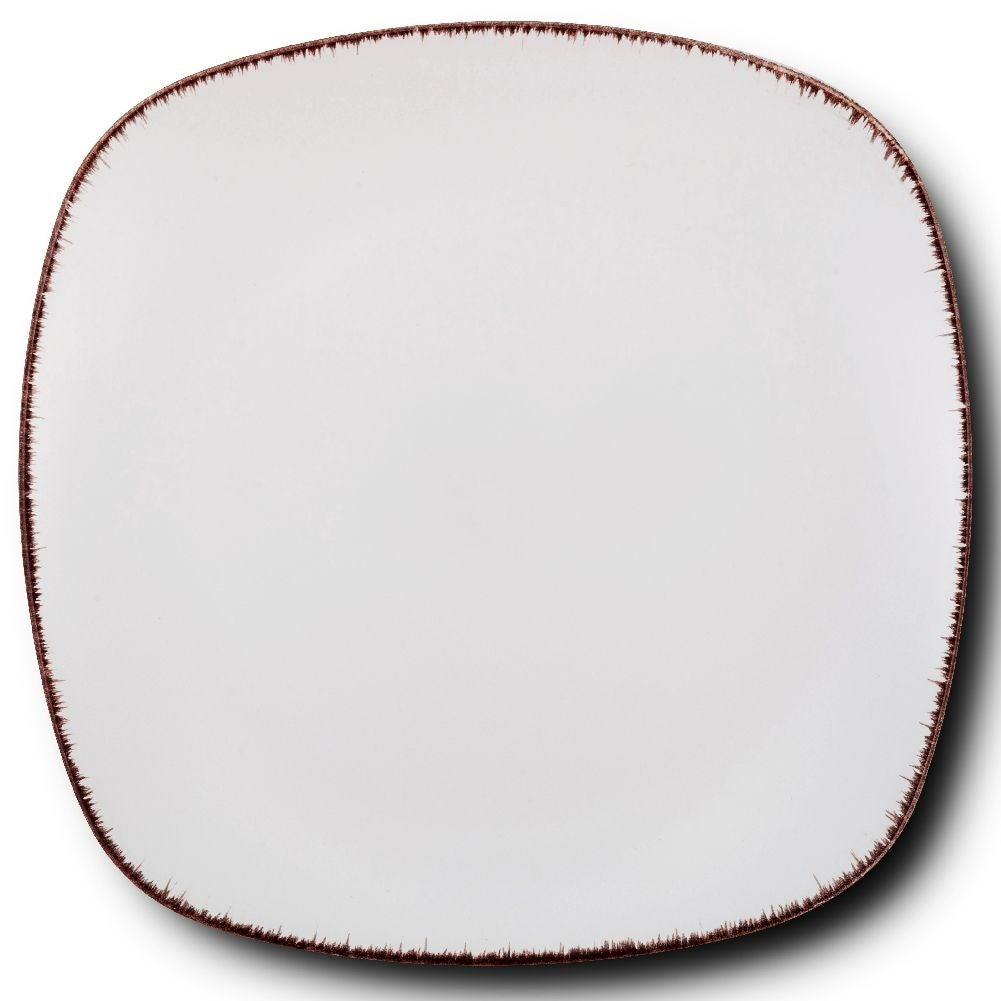Dinner plate ceramic square shallow SUGAR 26 cm