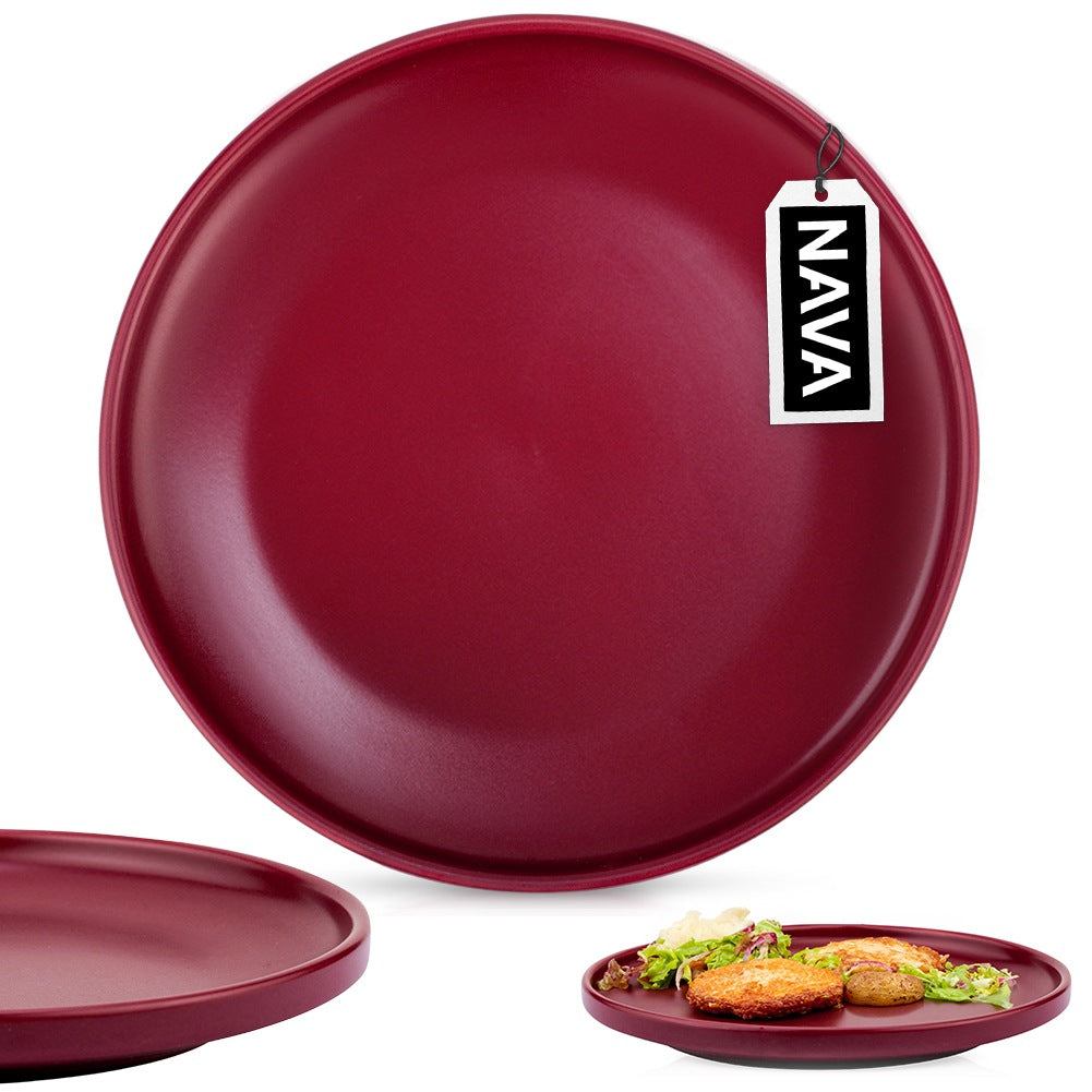 Dinner plate ceramic tile burgundy SOHO 27 cm