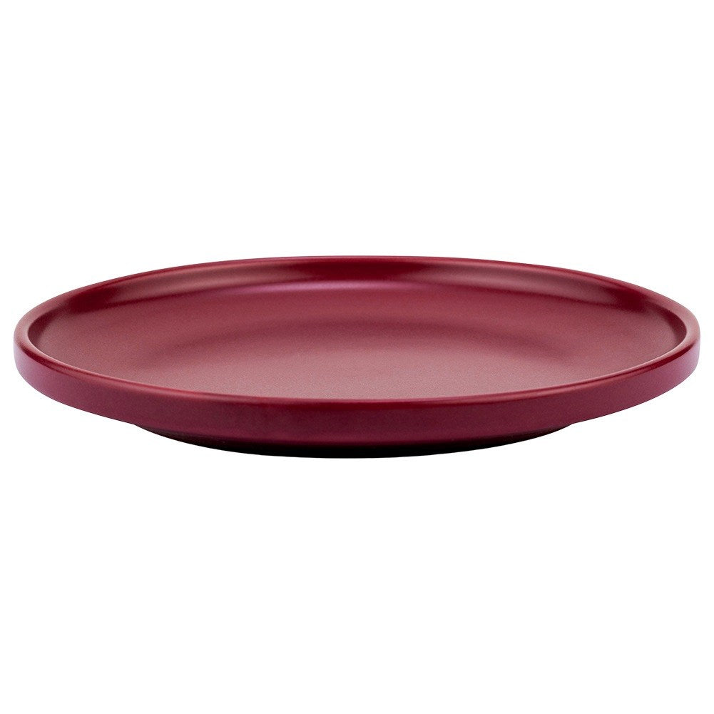Dinner plate ceramic tile burgundy SOHO 27 cm