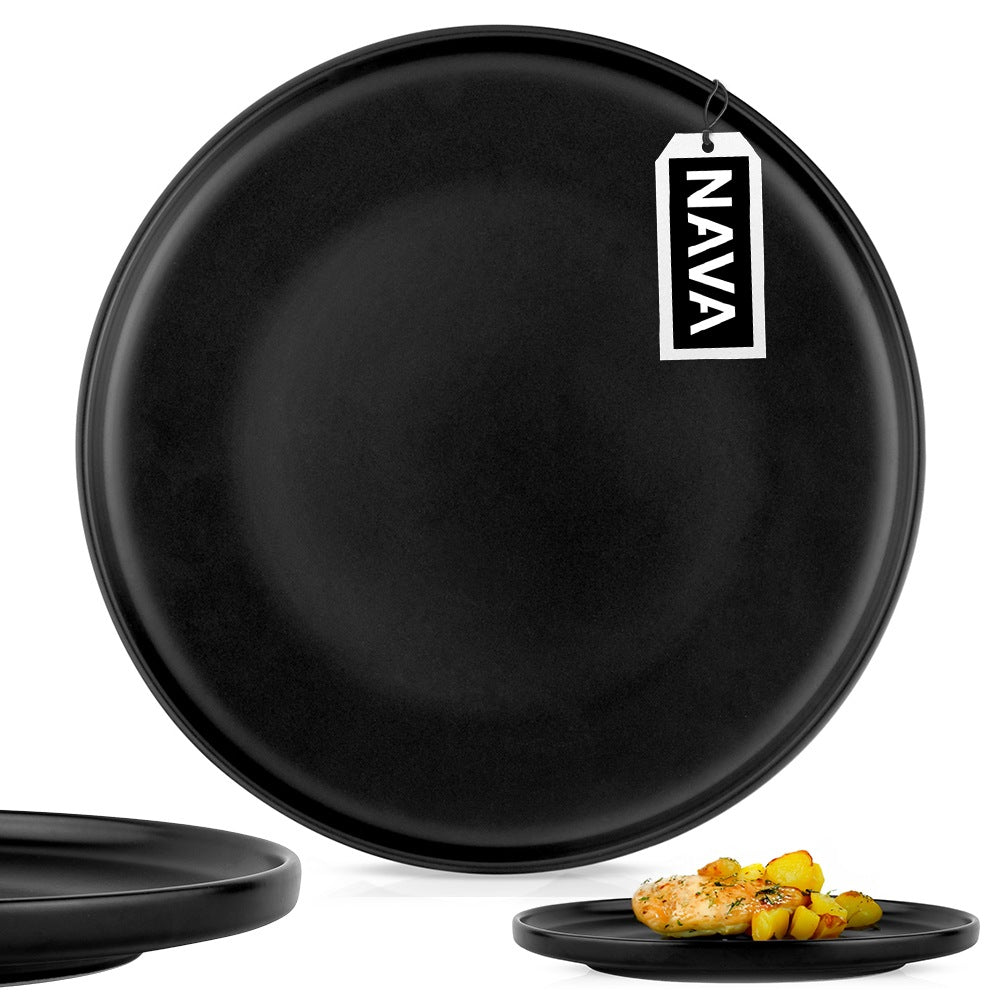 Dinner plate ceramic tiles black SOHO 27 cm