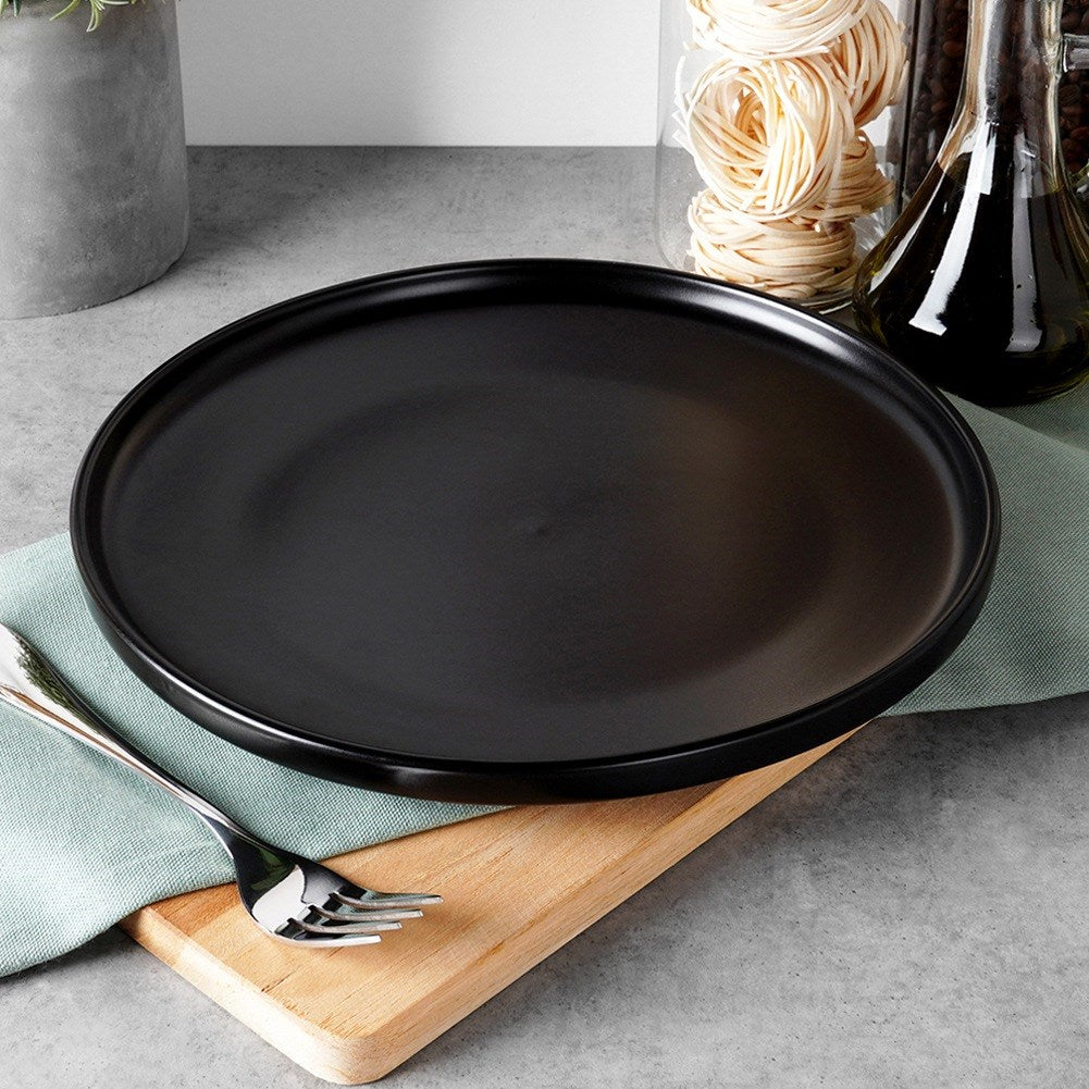 Dinner plate ceramic tiles black SOHO 27 cm