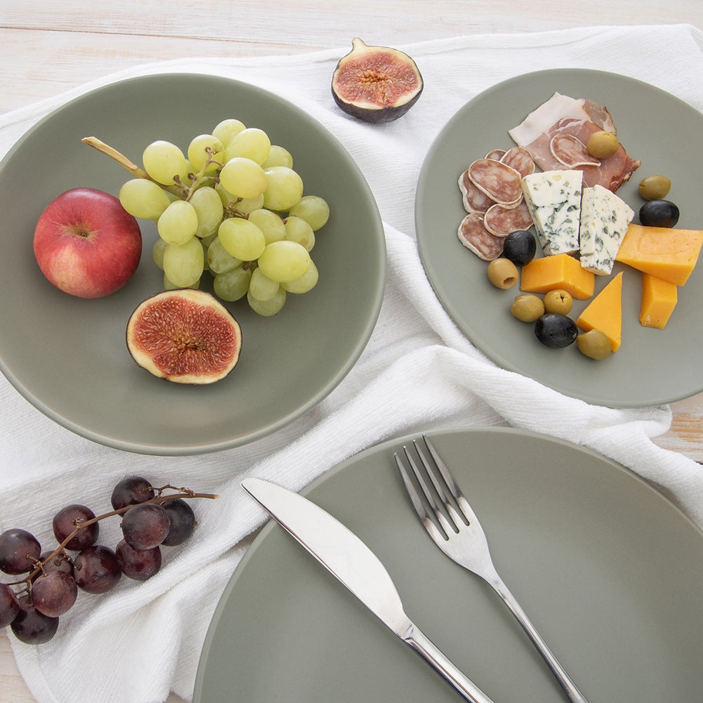 Dinner plate ceramic tiles green 27 cm