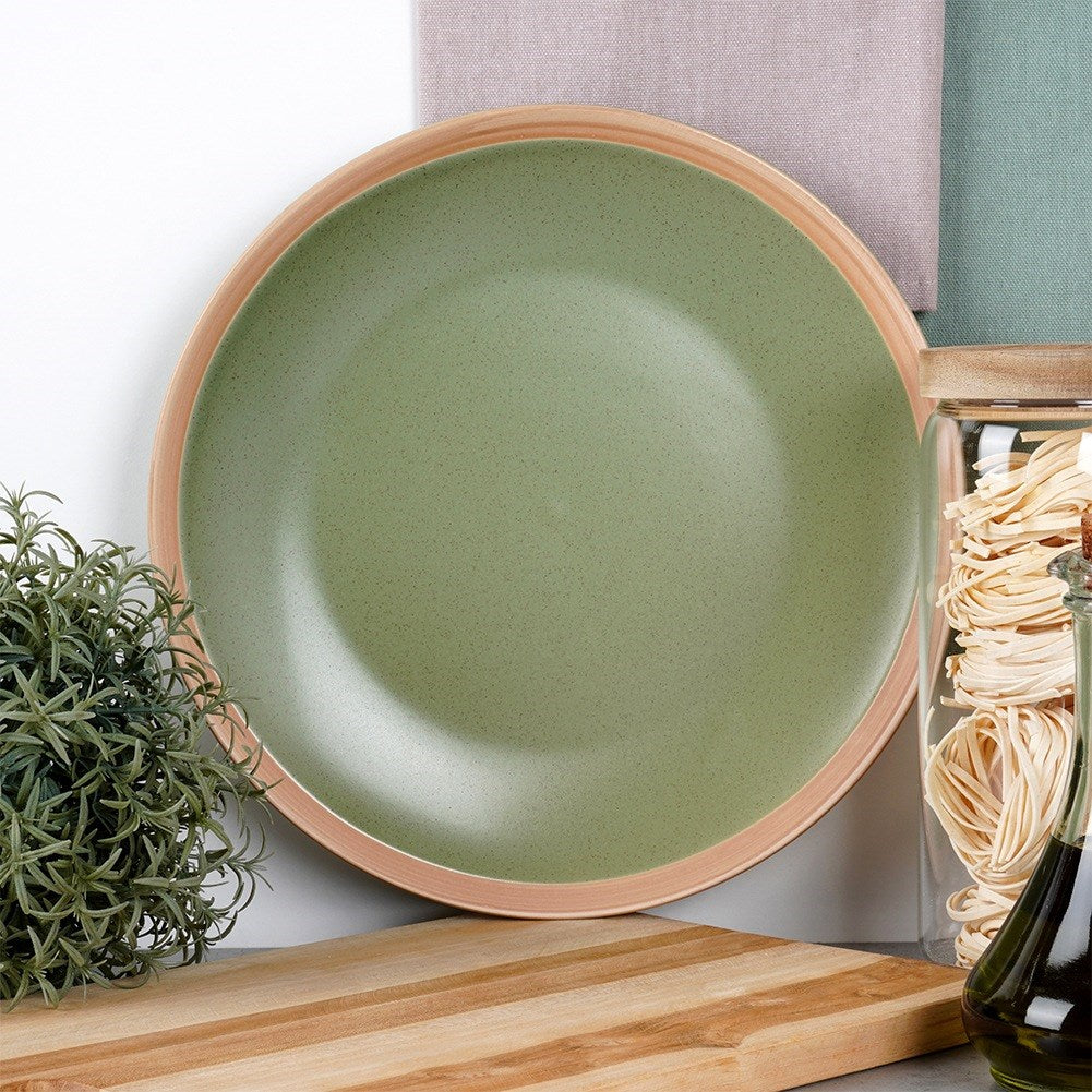 Dinner plate ceramic tiles green ARTHENA GREEN 27 cm