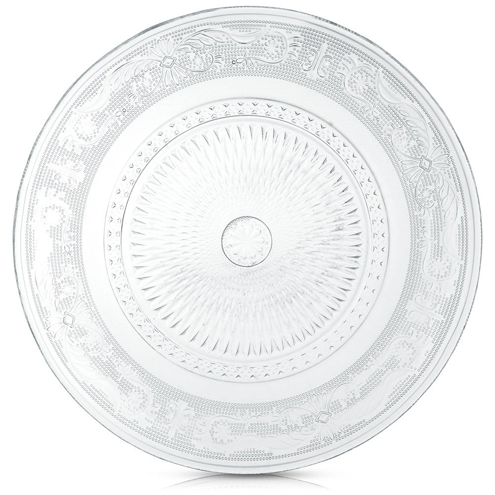 Dinner plate glass platter 25 cm