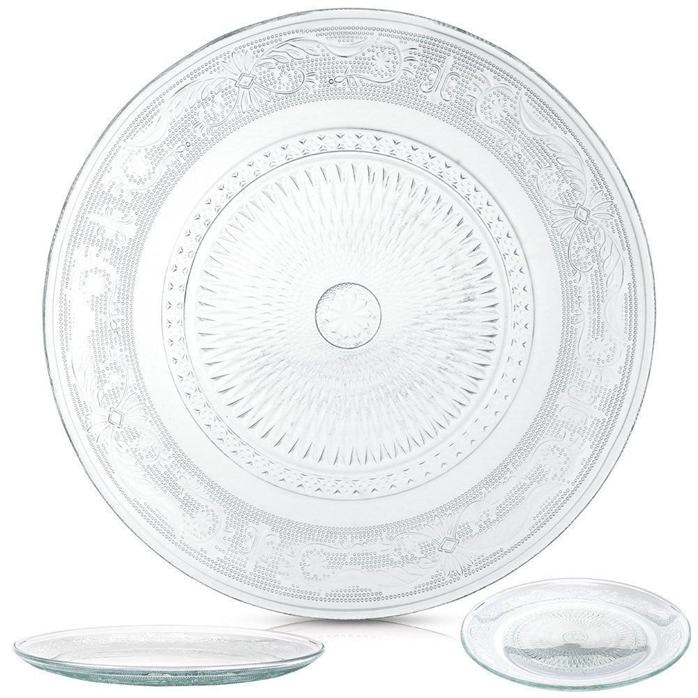 Dinner plate glass platter 25 cm