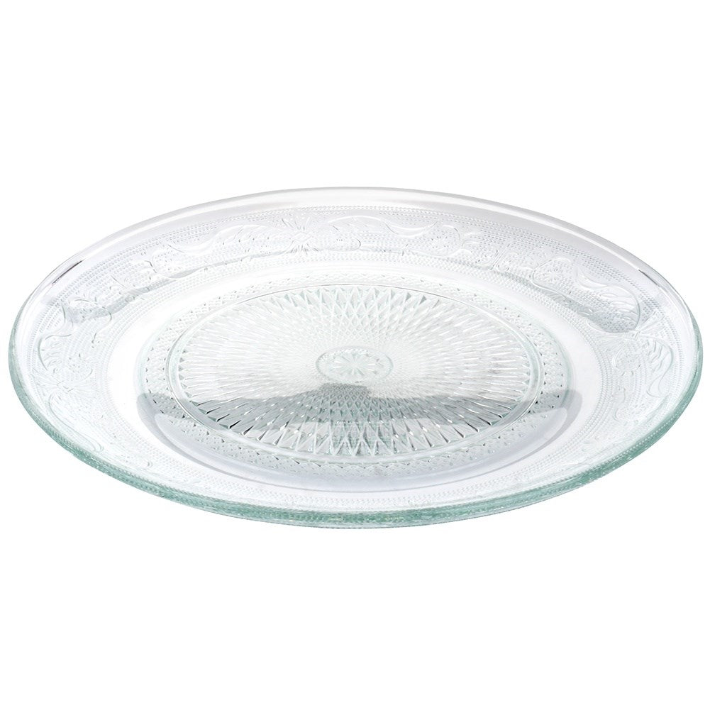 Dinner plate glass platter 25 cm