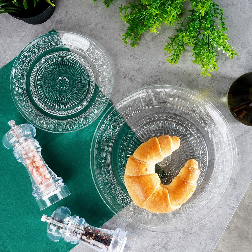 Dinner plate glass platter 25 cm