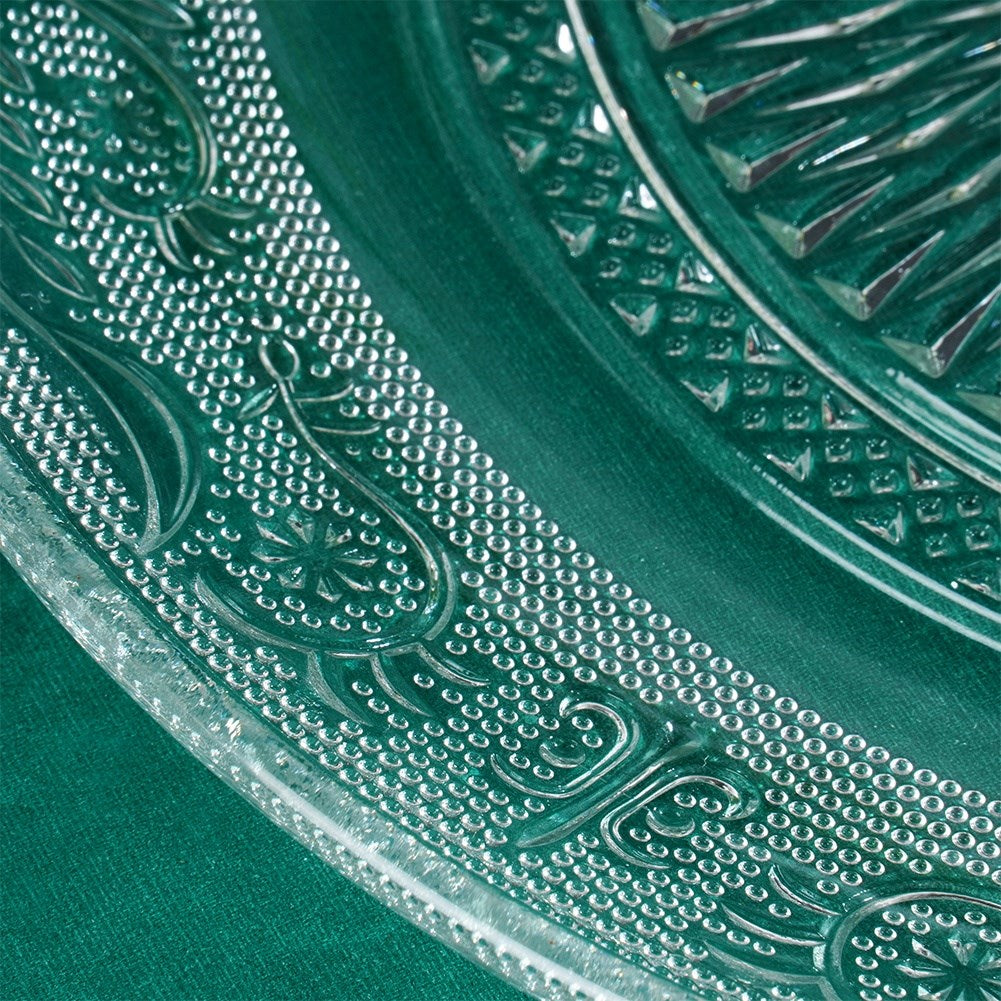 Dinner plate glass platter 25 cm