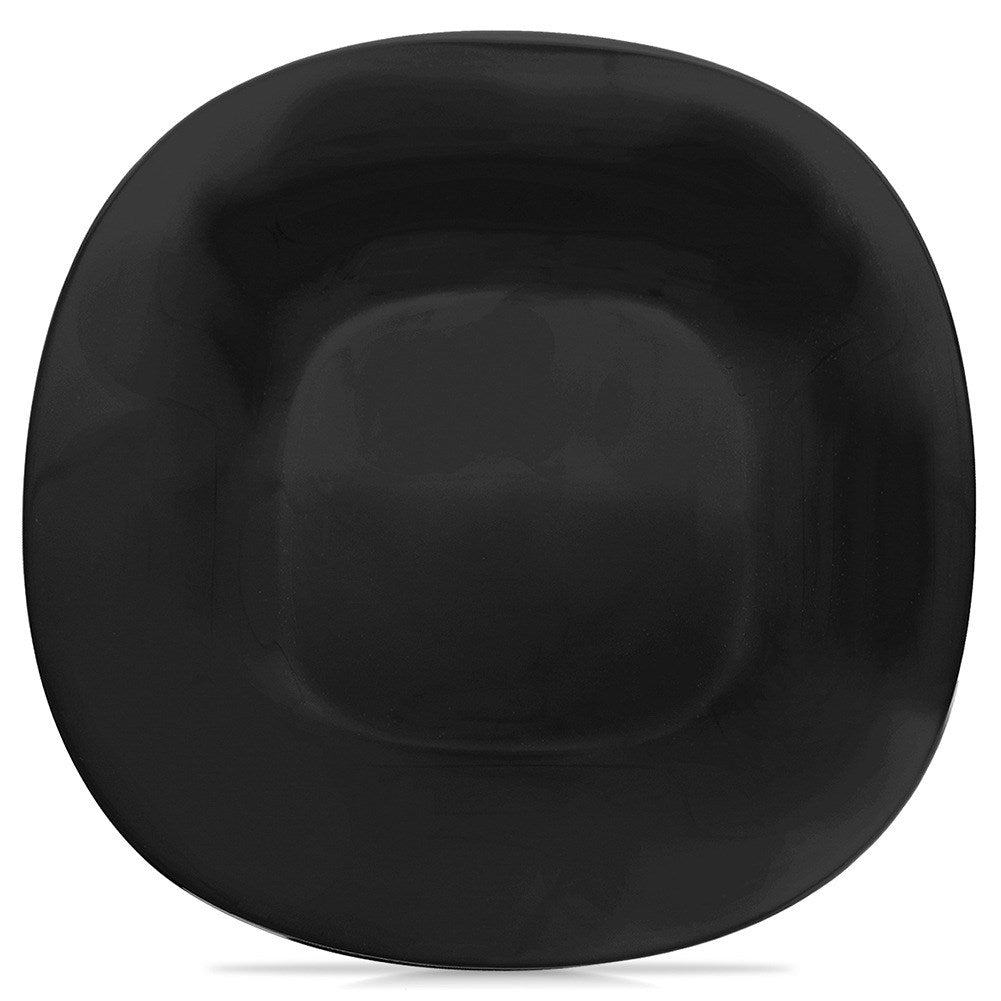 Dinner plate shallow glass black LUNA 26.5 cm