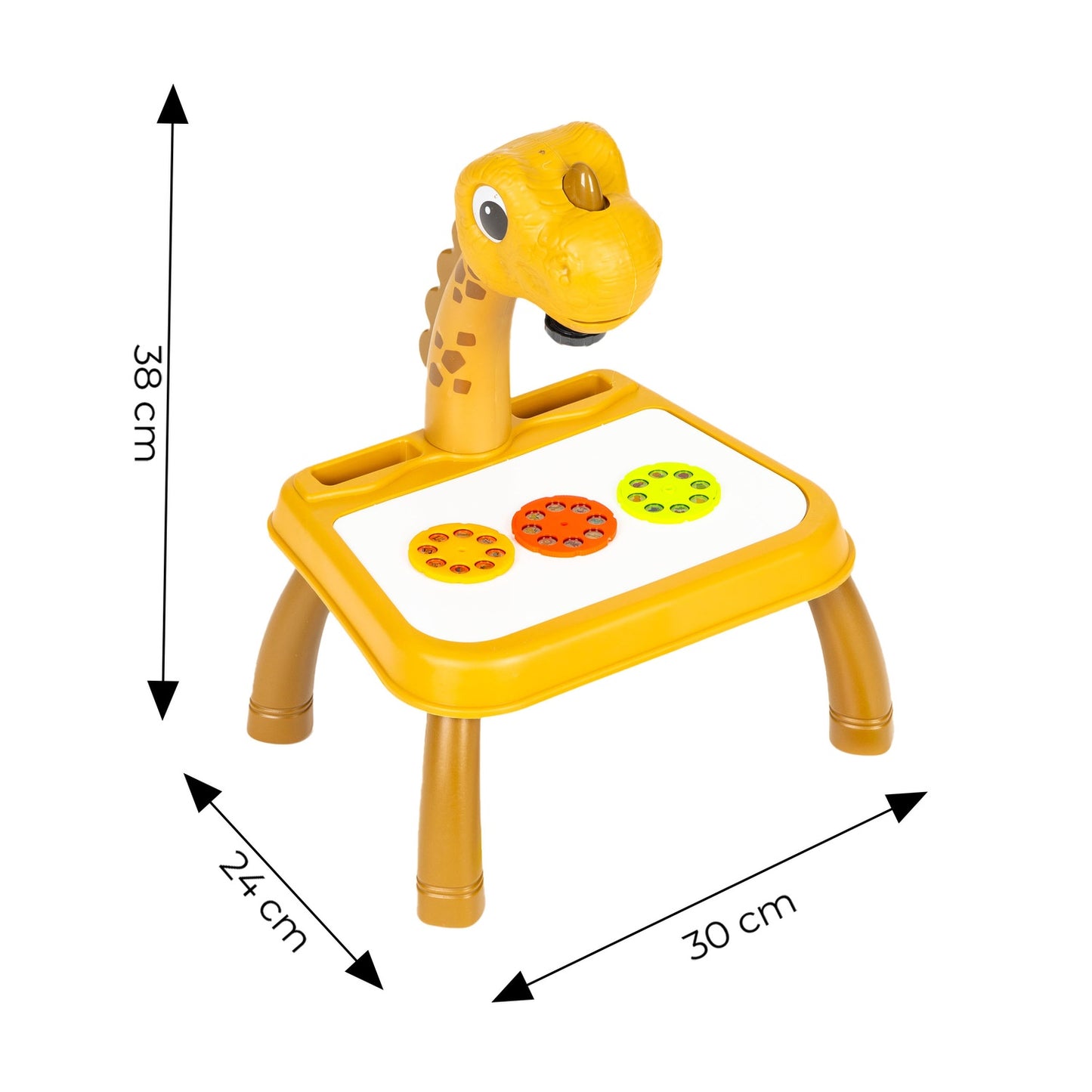 Dinosaur drawing board projector, 12 markers, 24 patterns