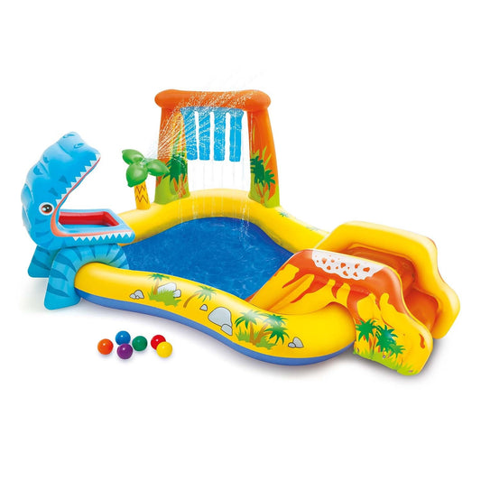 Dinosaurs playground with slide 249 x 191 x 109 cm INTEX 57444
