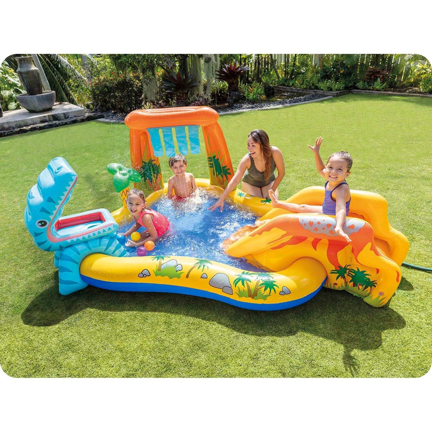 Dinosaurs playground with slide 249 x 191 x 109 cm INTEX 57444