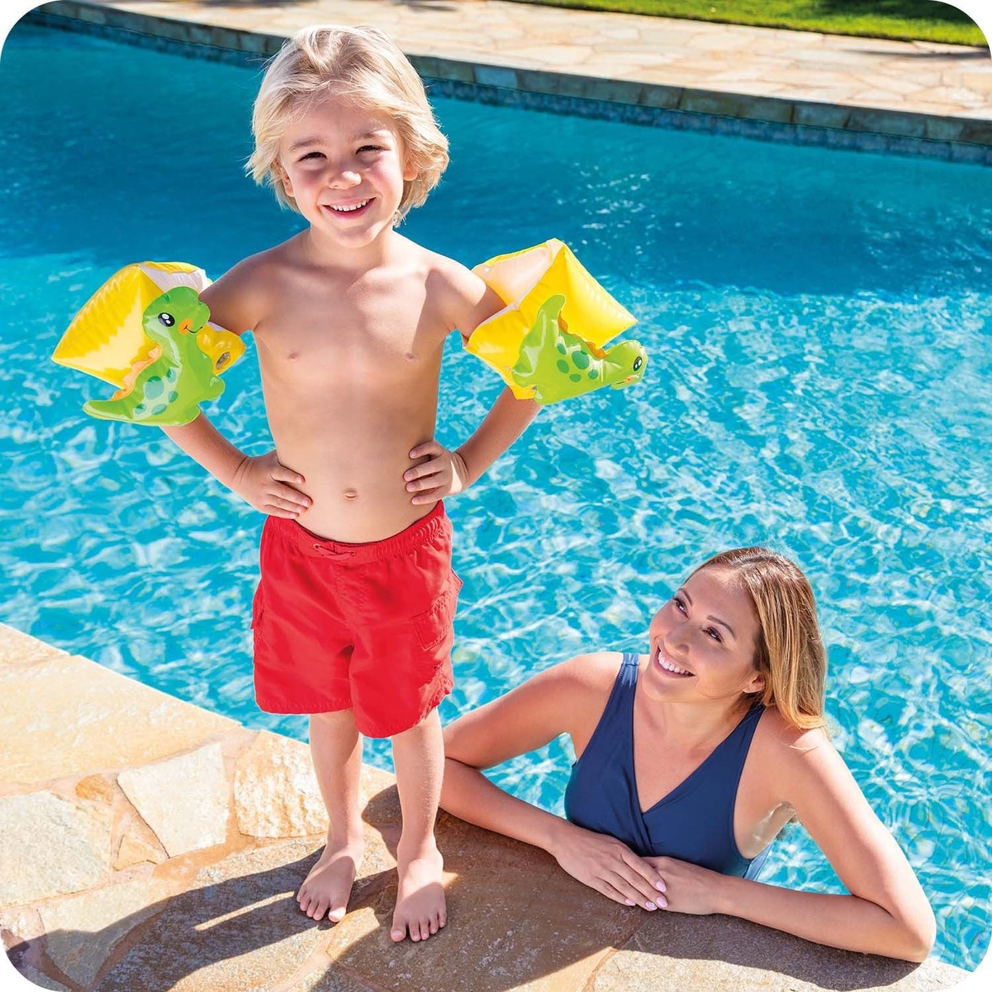 Dinosaur swimming armbands for children 23 x 20 cm INTEX 56664