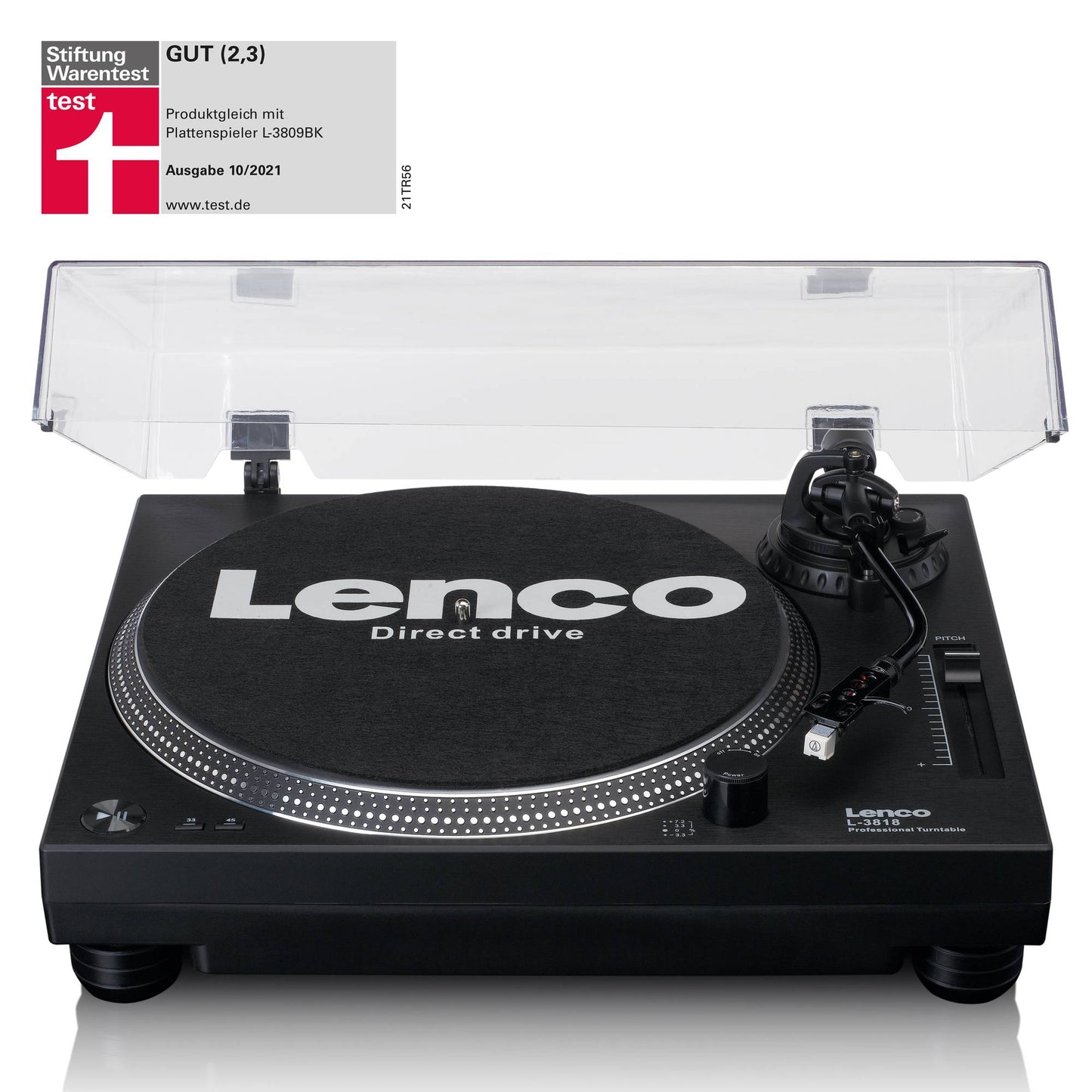 Direct Drive Turntable with USB Encoding, Black