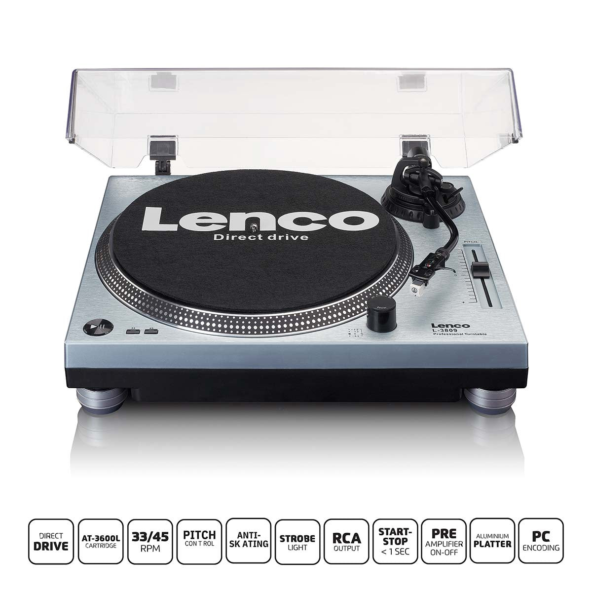 Direct Drive Turntable with USB Encoding, Metallic Blue