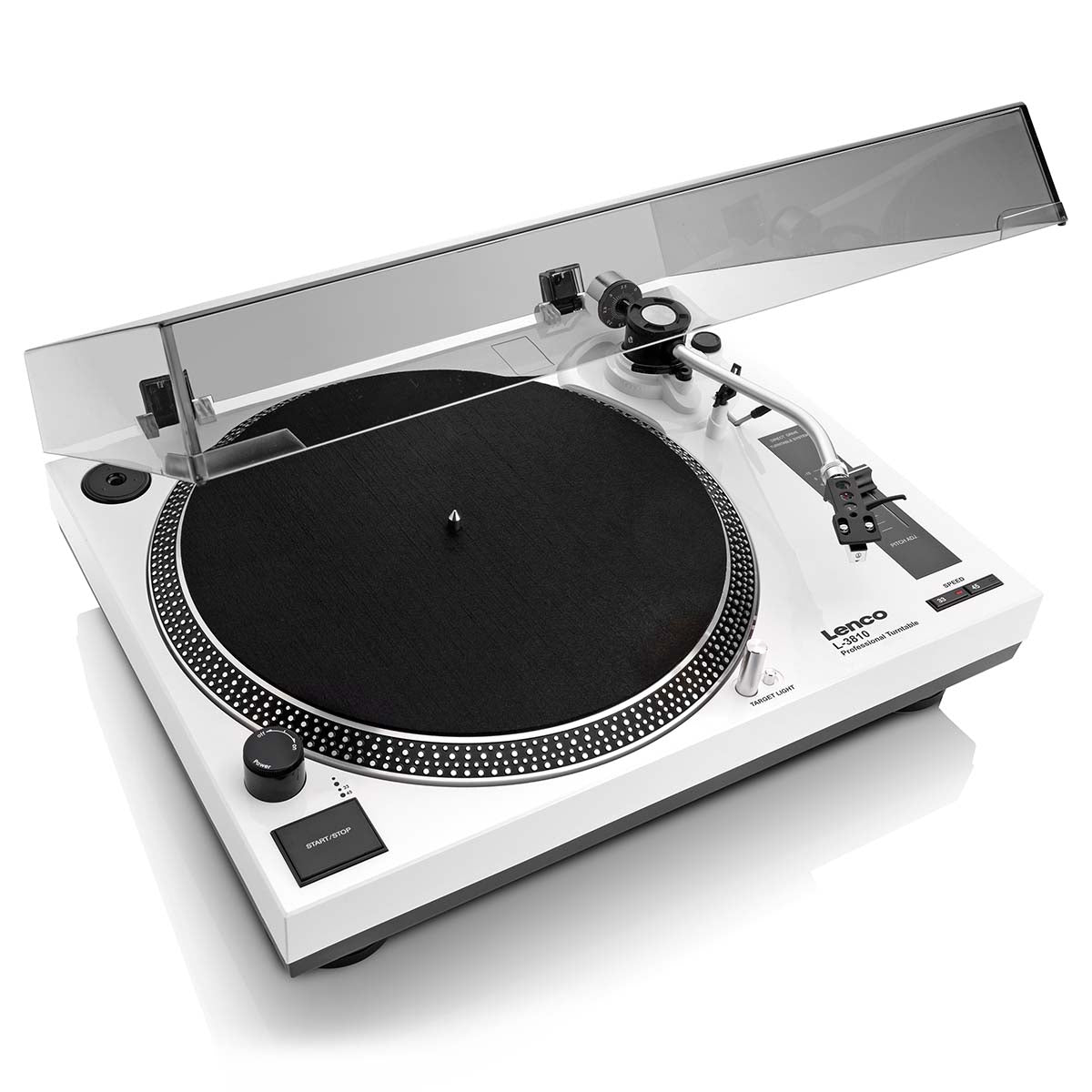 Direct Drive Turntable with USB Recording, White