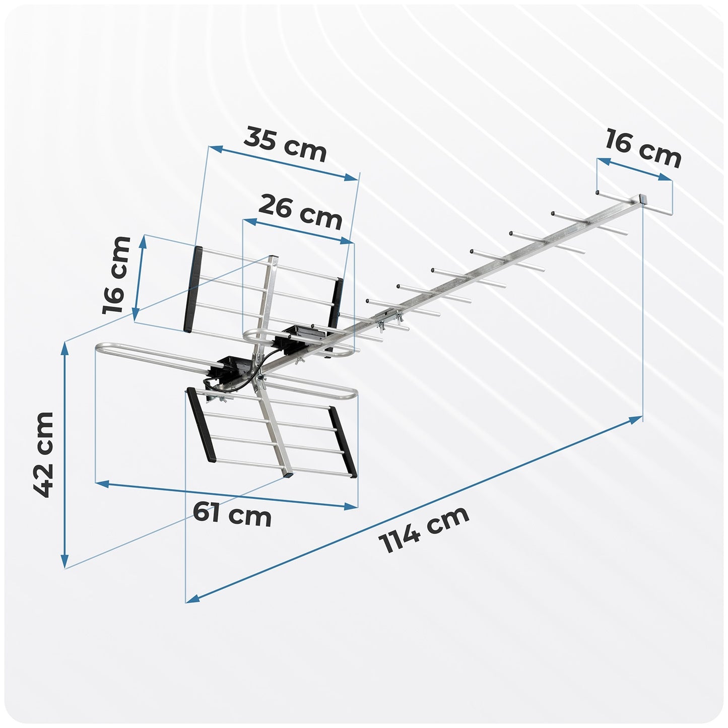 Directional Outdoor TV Antenna, Ultra HD 4K Reception